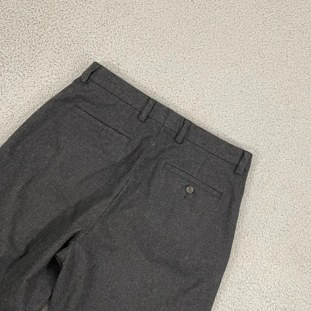 Banana Republic Emerson Dress Pants Men's‎ 32x31 Gray Wool Blend Flat Front